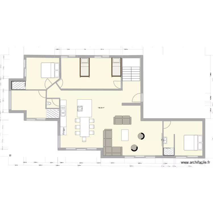 la roche 2. Plan de 1 Pièce et 138 m²