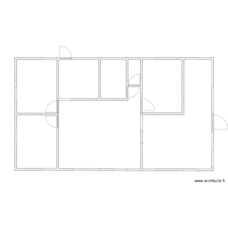 Chez Caro et David. Plan de 7 pièces et 83 m2