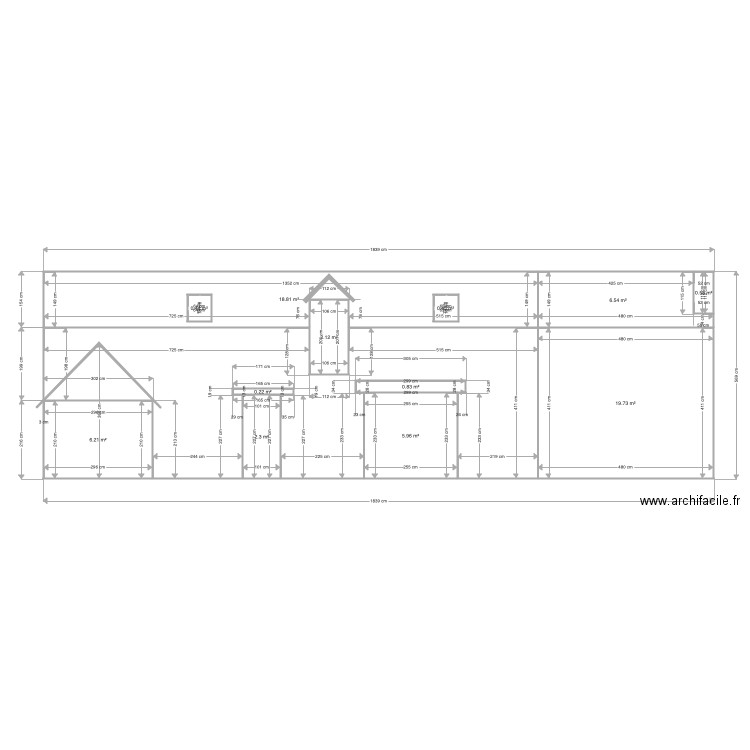 Plan de coupe . Plan de 0 pièce et 0 m2