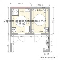 Plan vestiaires sanitaires Handicapé1