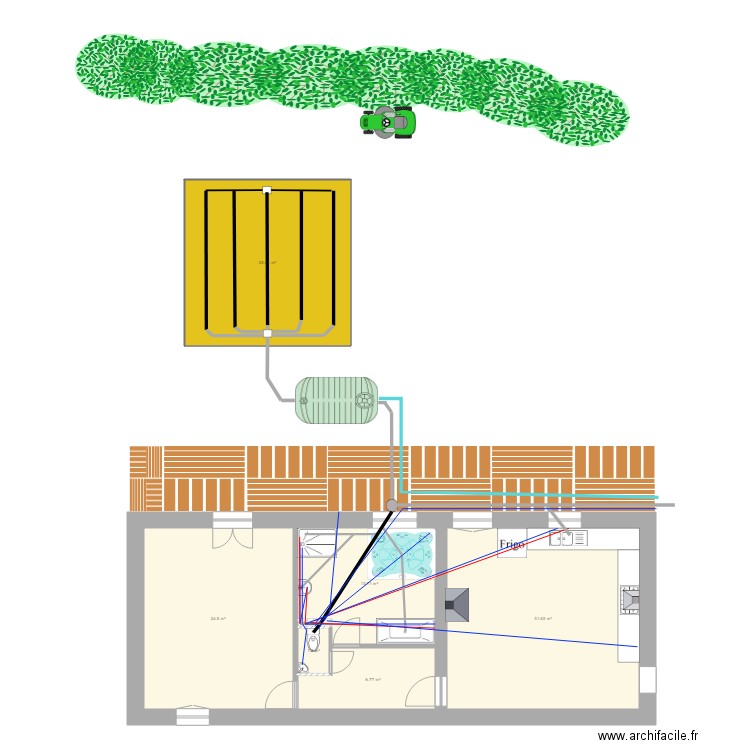 Tregonec phase 21. Plan de 7 pièces et 103 m2