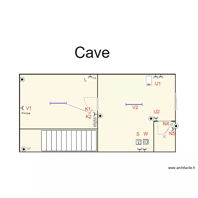 Electricité cave. Plan de Electricité cave. Plan de