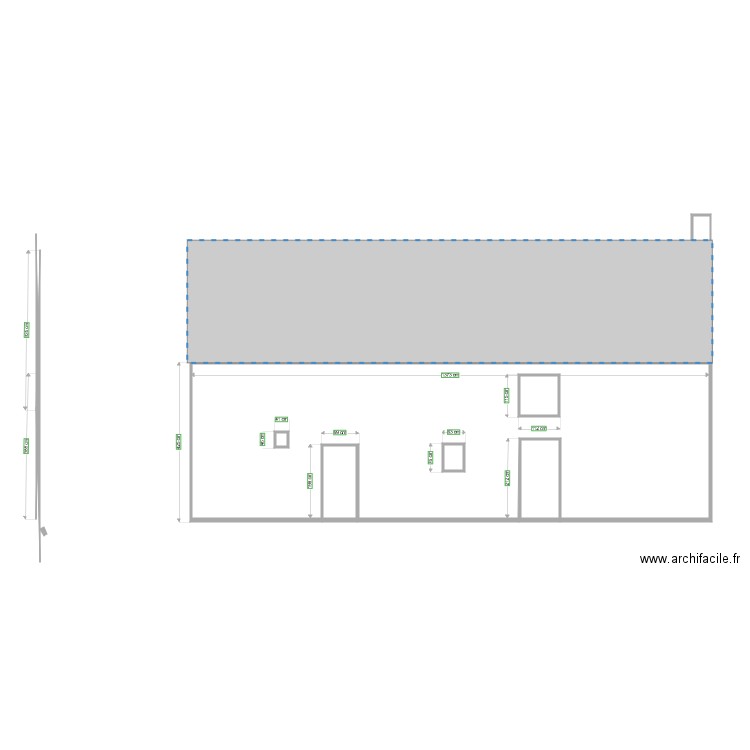 facade bis. Plan de 0 pièce et 0 m2