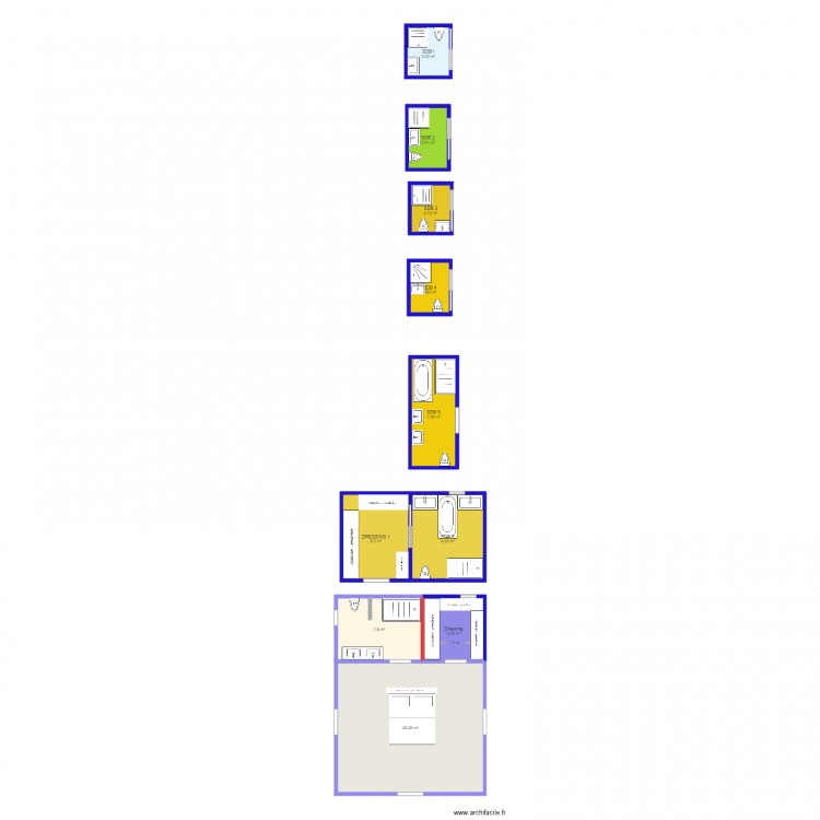 modeles salle de bain. Plan de 0 pièce et 0 m2