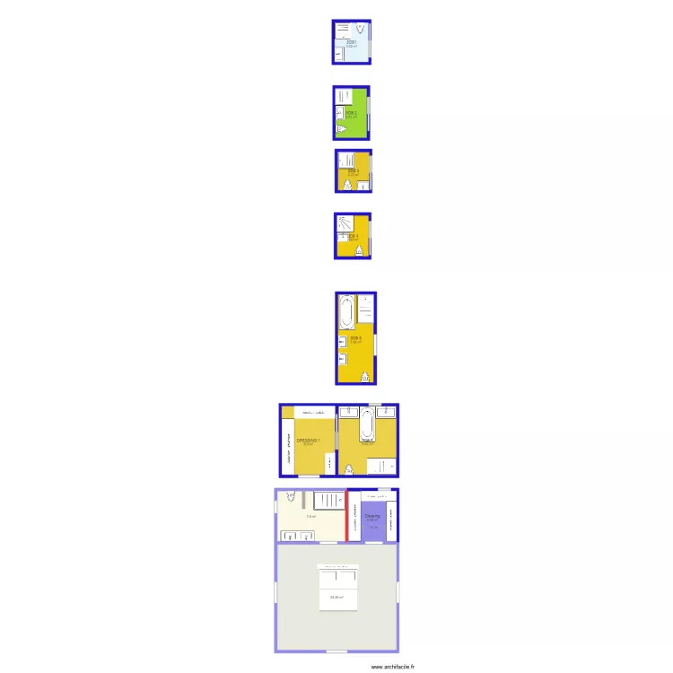 modeles salle de bain. Plan de 