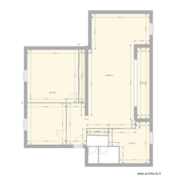 cuisine sylvain. Plan de 5 pièces et 93 m2