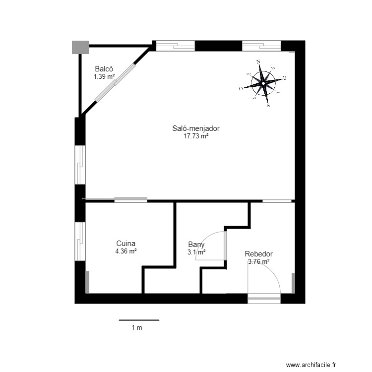 CROQUIS Ref 155 Edifici Xalet Mestral 1 5. Plan de 0 pièce et 0 m2