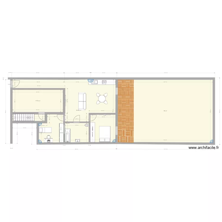 nerviens Appartement 2. Plan de 