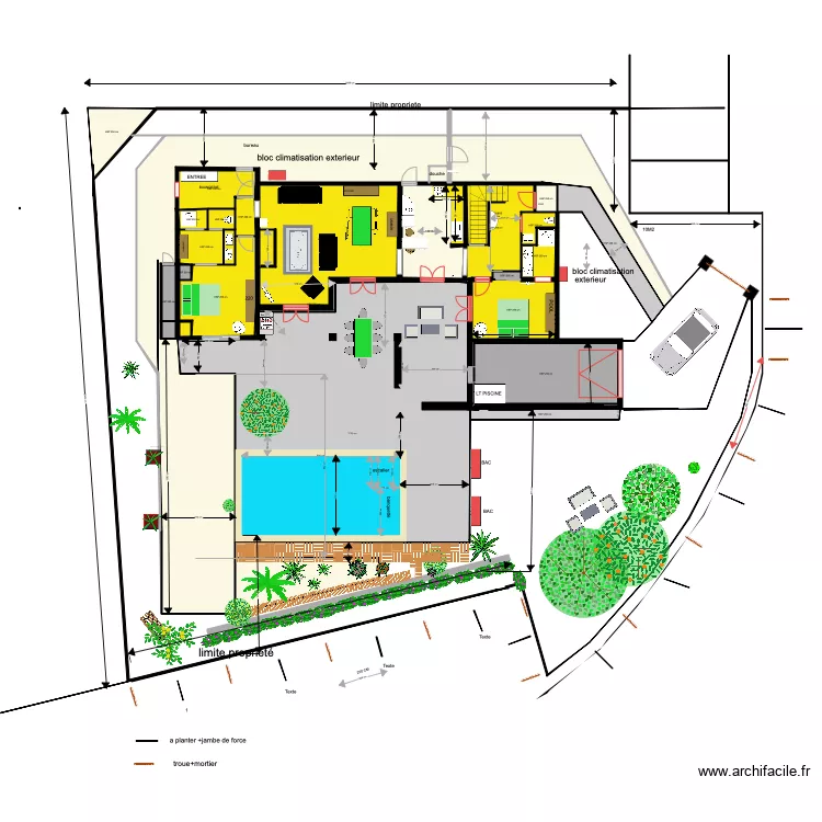 PISCINE 33344. Plan de 