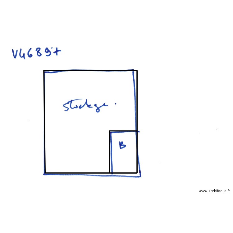 46897 croquis. Plan de 2 pièces et 95 m2