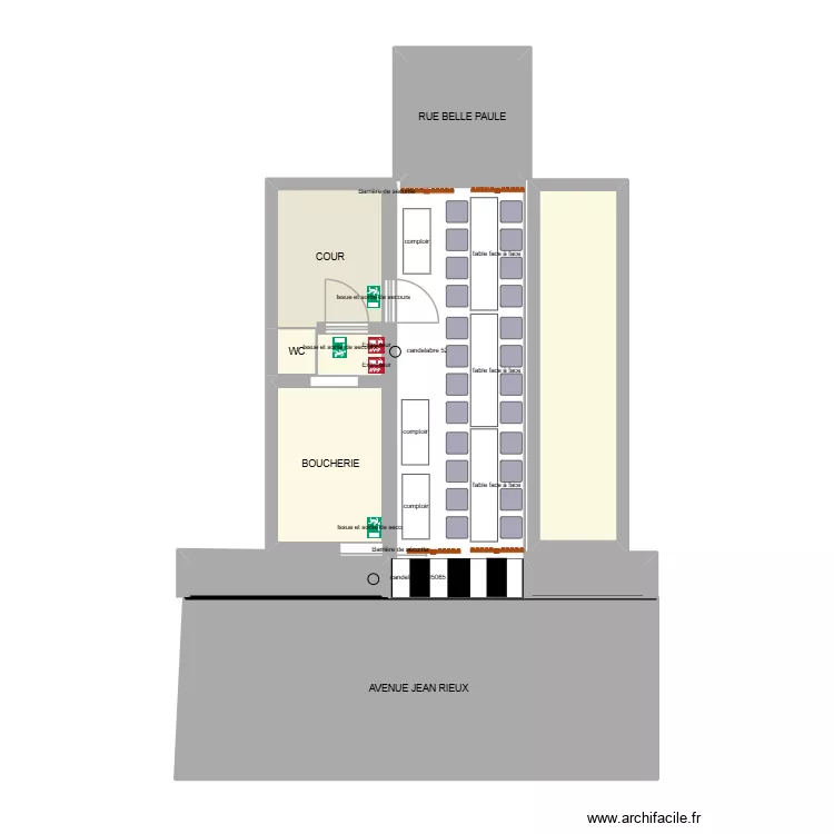 Rentrée de l'apéro. Plan de 9 et 59 m² Rentrée de l'apéro. Plan de 9 et 59 m²