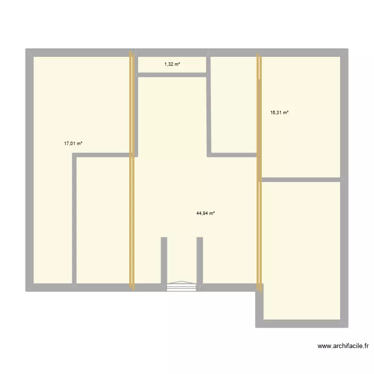 STEPHESON ETAGE. Plan de 4  et 80 m²