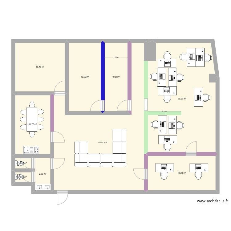 BurHotlinev3. Plan de 10 pièces et 149 m2