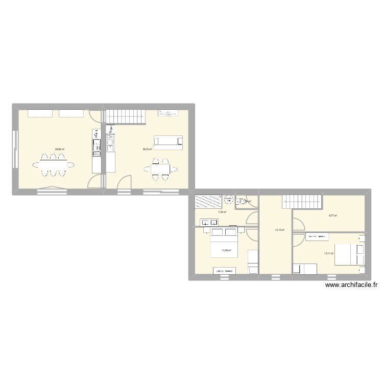 isa. Plan de 0 pièce et 0 m2