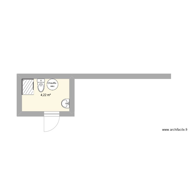 Gilles. Plan de 1 pièce et 4 m2