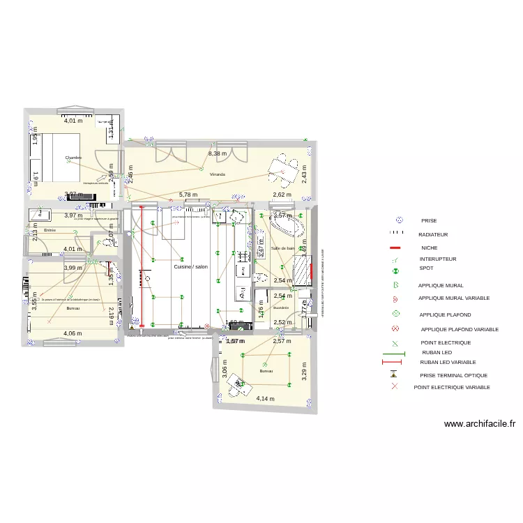 Plan &Eacute;lectrique Presbyt&egrave;re 19JAN2026-BERGER. Plan de 7  et 85 m²