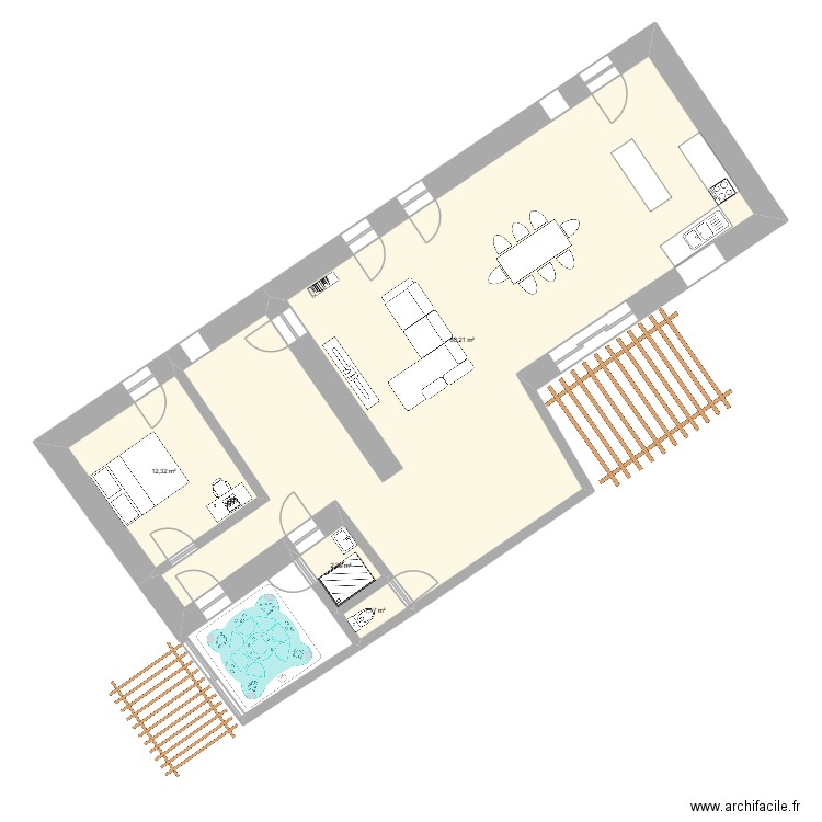 la musse clément. Plan de 4 pièces et 104 m2