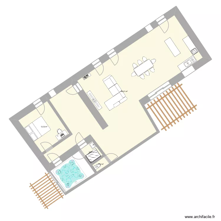 la musse cl&eacute;ment. Plan de 
