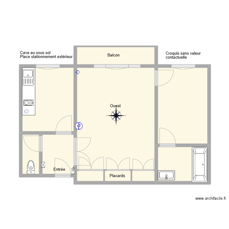 49 Chatenay. Plan de 10 pièces et 53 m2