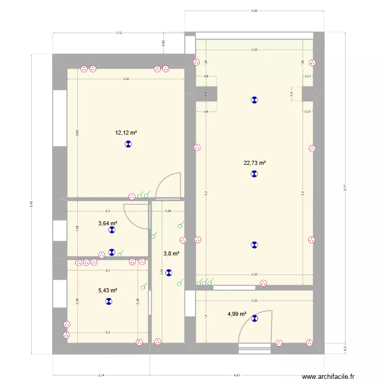 varnav. Plan de 6 et 53 m² varnav. Plan de 6 et 53 m²