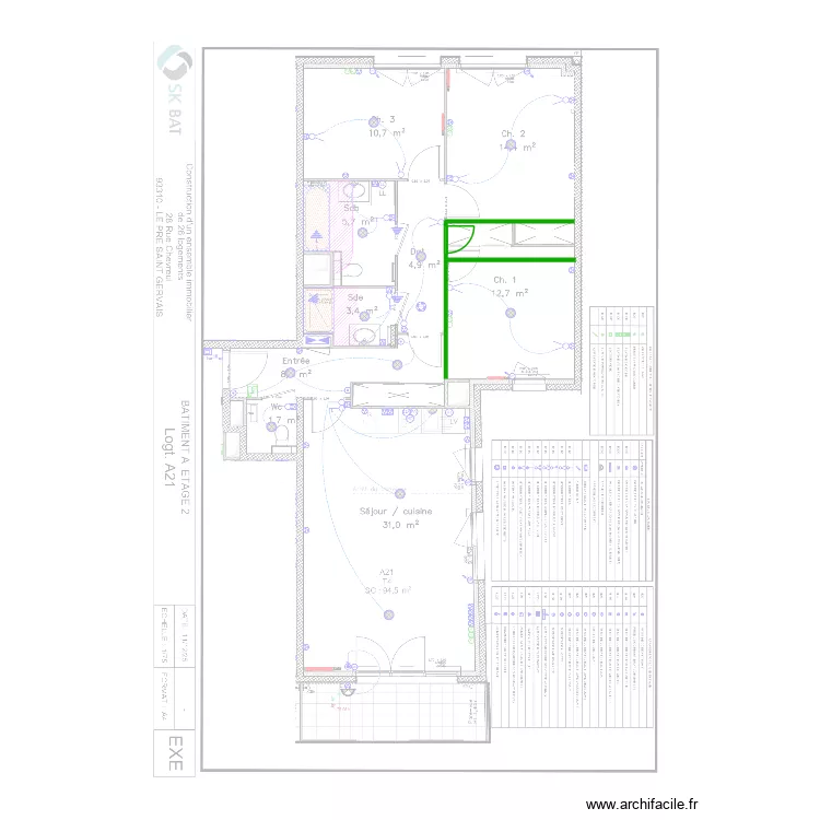 Plan pas &agrave; l&eacute;chelle. Plan de 
