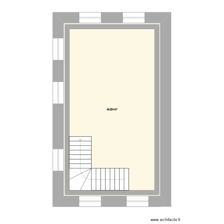 AILLE. Plan de 2 pièces et 98 m2