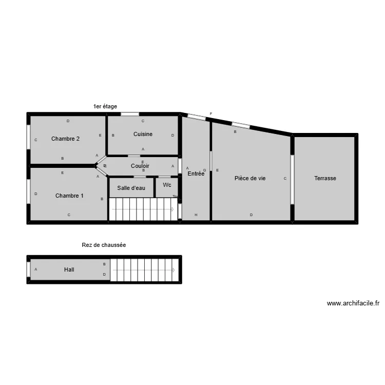 Astoul dpe. Plan de 9  et 35 m²