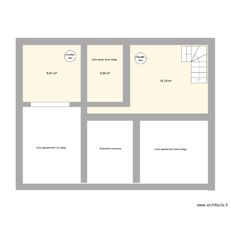 Horizon. Plan de 3 pièces et 30 m2