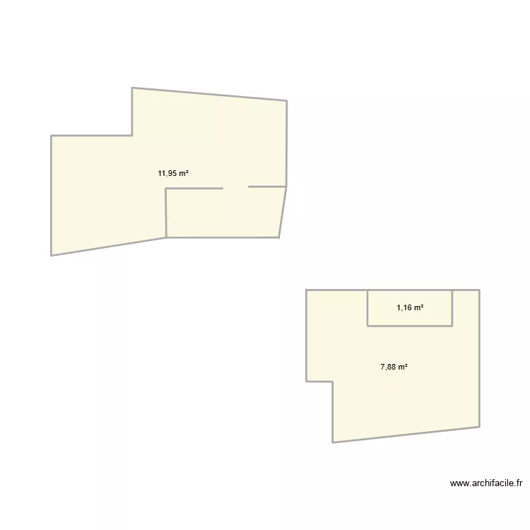 Tiki Antoine. Plan de 3  et 21 m²