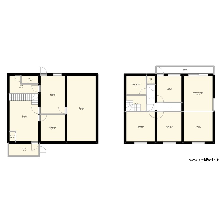 nomeny. Plan de 19 pièces et 168 m2