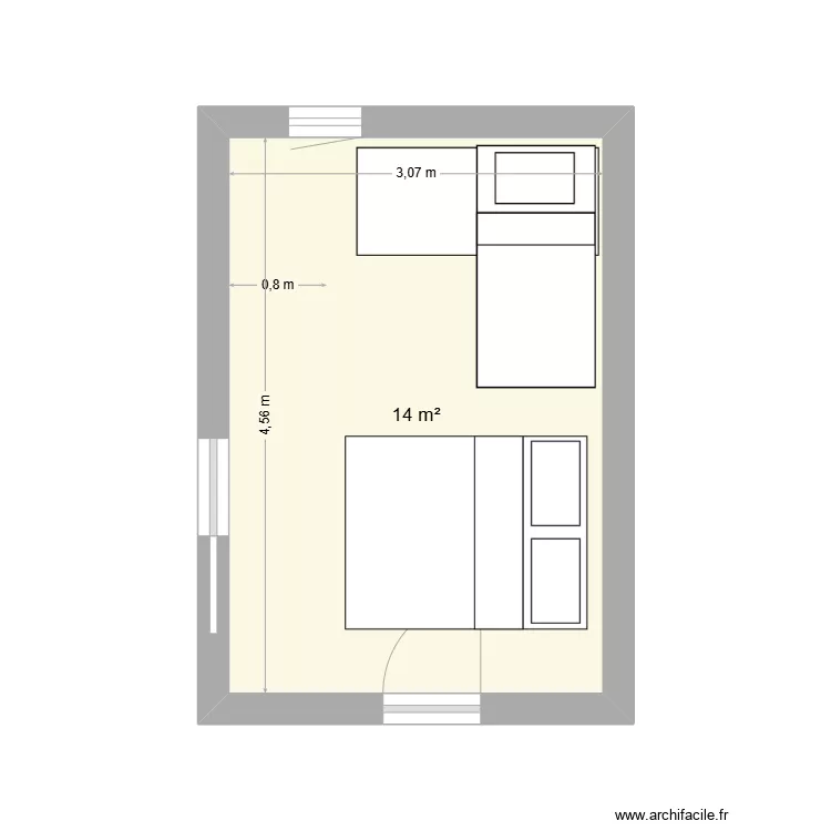 Bergerie ET1 Chambre-Lits 2. Plan de 
