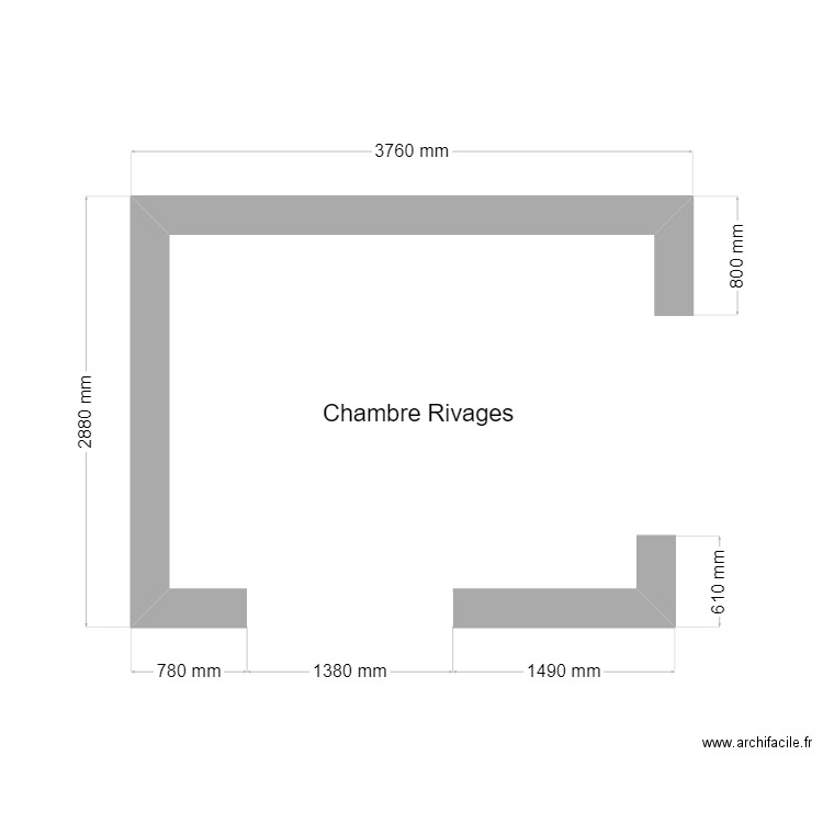 Plan Interior's Chbr Rivages. Plan de 0 pièce et 0 m2