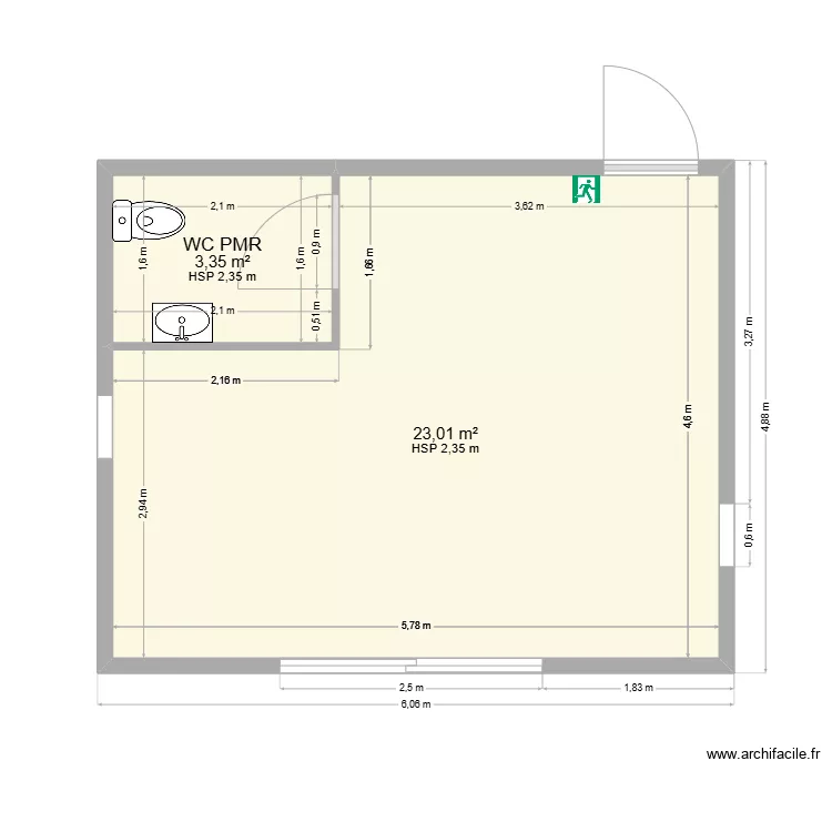 Espace VIP 30m&sup2;. Plan de 