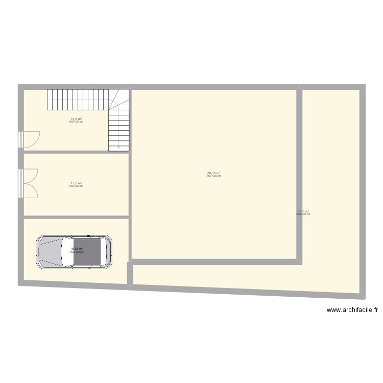 Plan 2. Plan de 5 pièces et 150 m2