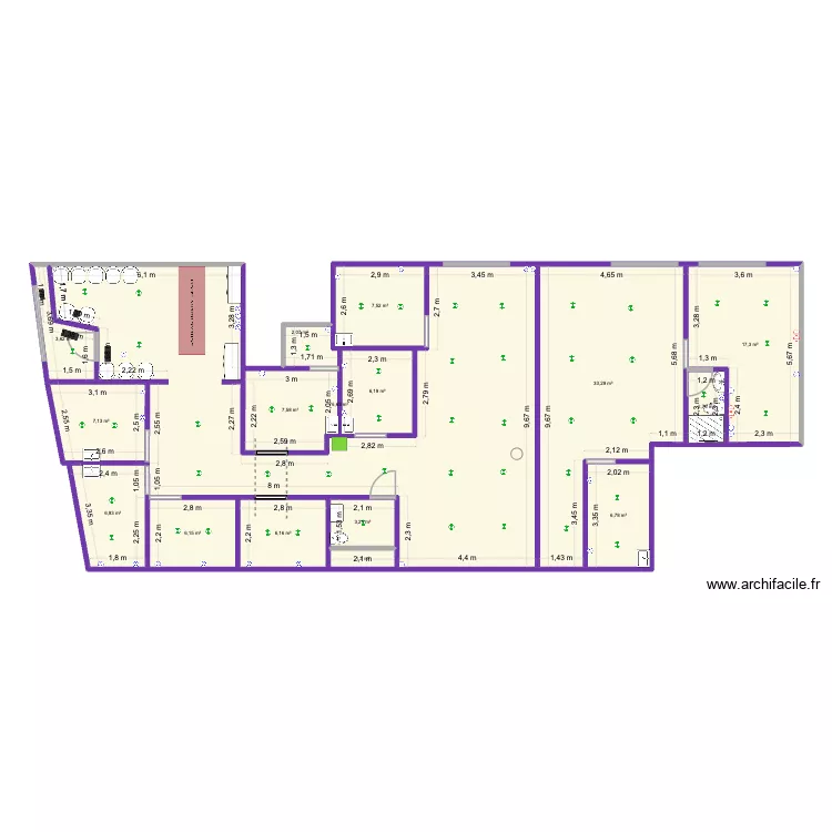 ELEC PLOMBERIE LUMIERE. Plan de 16  et 195 m²