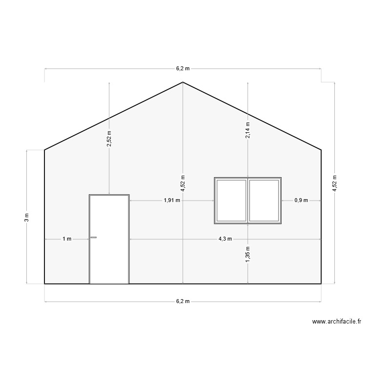 FACADE APRES. Plan de 0 pièce et 0 m2