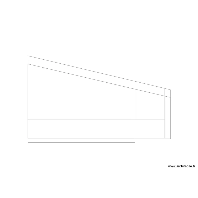 combles coupe. Plan de 