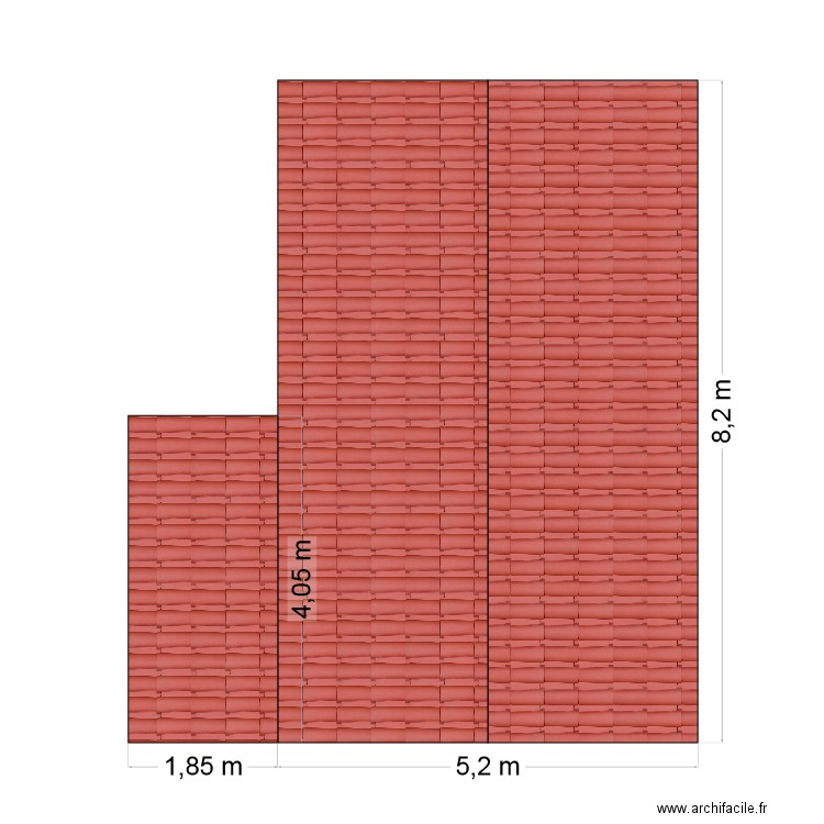 PLAN TOITURE APRES TRAVAUX. Plan de 0 pièce et 0 m2