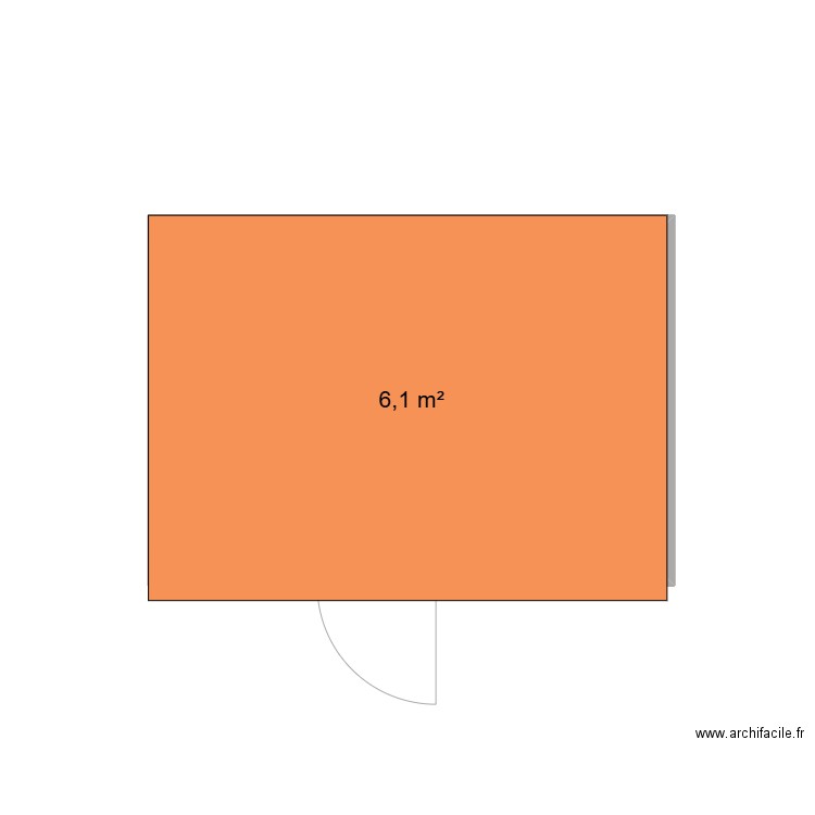 GARAGE JULIEN. Plan de 1 pièce et 6 m2
