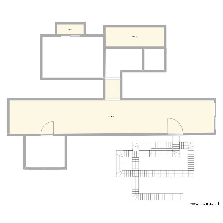 yassine. Plan de 4 pièces et 132 m2