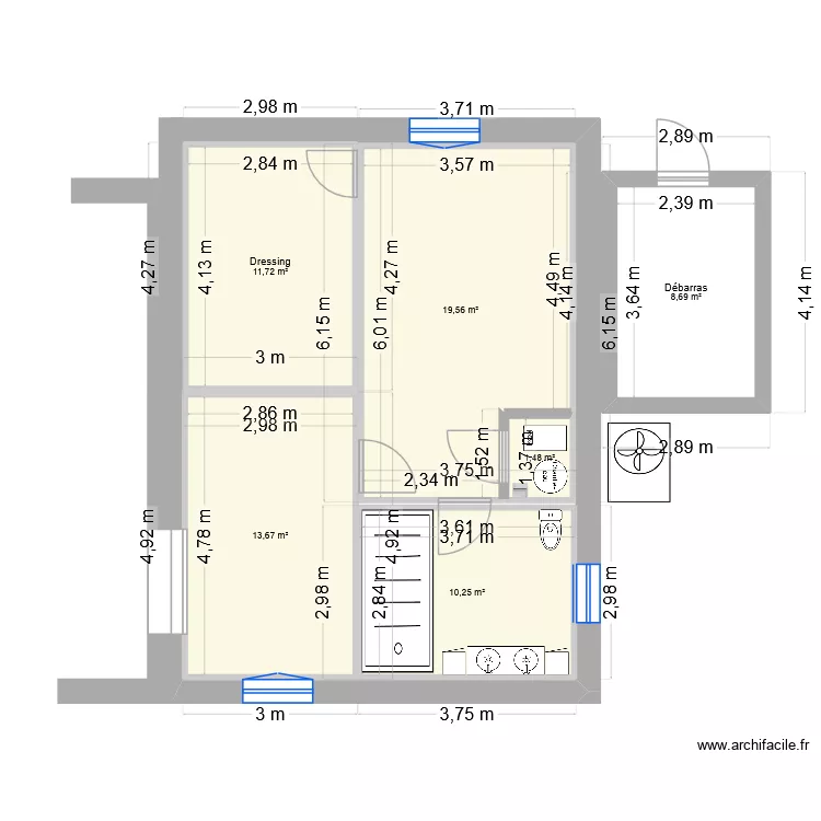 Extension_Murs intérieurs 4. Plan de 6 et 65 m² Extension_Murs intérieurs 4. Plan de 6 et 65 m²