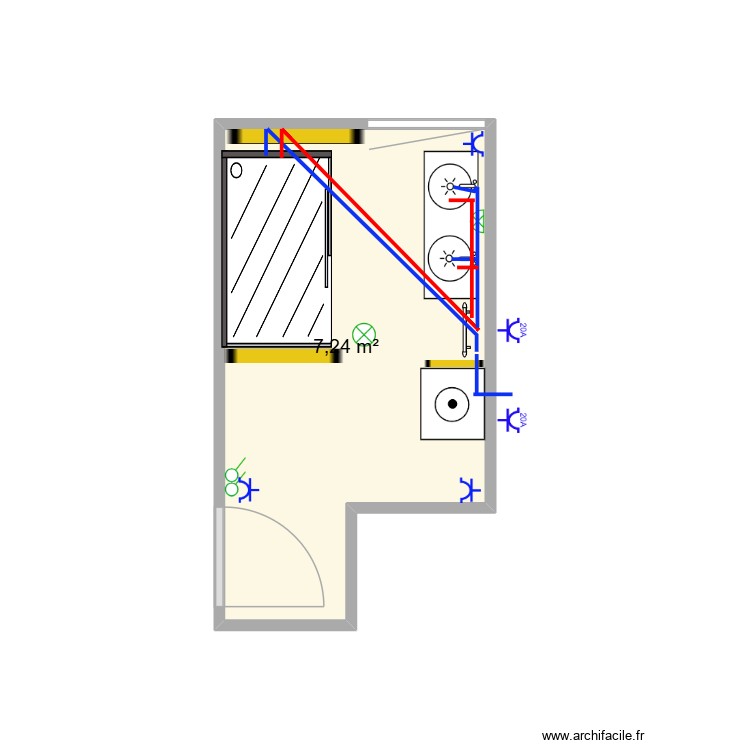 P20 HAXO SDB. Plan de 0 pièce et 0 m2