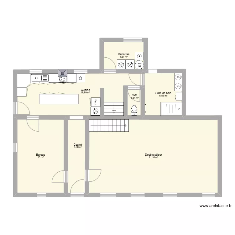 MALMAISON AVEC TOILETTE SEPARER meuble. Plan de 7  et 95 m²