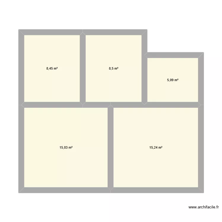 2eme. Plan de 5 et 52 m² 2eme. Plan de 5 et 52 m²
