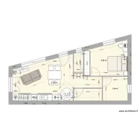 MaisonLanton salon + cuisine + chambre RdC