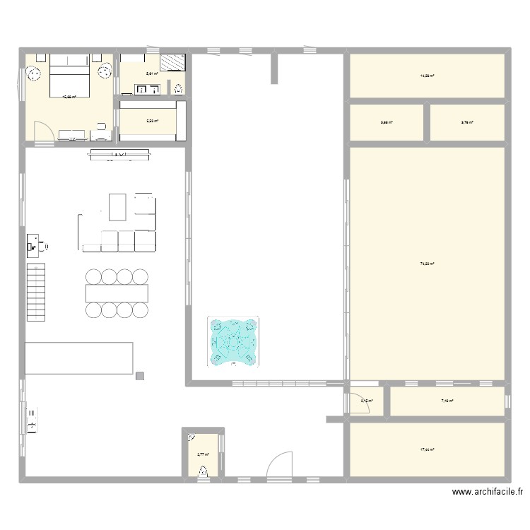 maison. Plan de 11 pièces et 156 m2