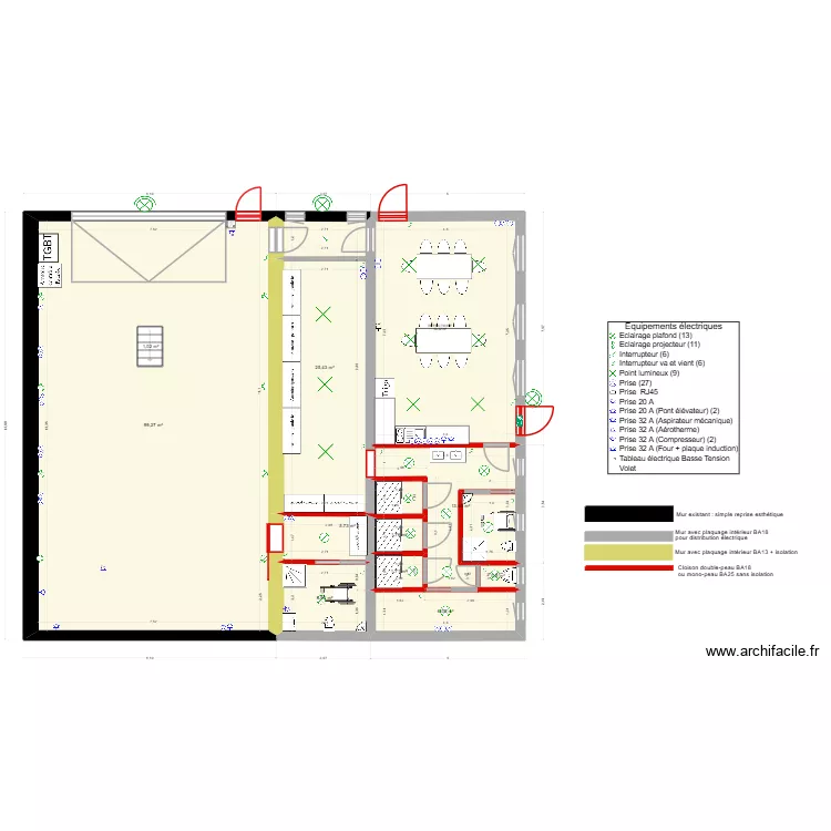 Marché CTM lot plâtrerie. Plan de 28 et 586 m² Marché CTM lot plâtrerie. Plan de 28 et 586 m²