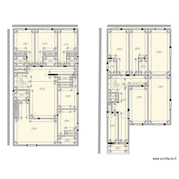 VILLA BARAS 1. Plan de 32 pièces et 172 m2