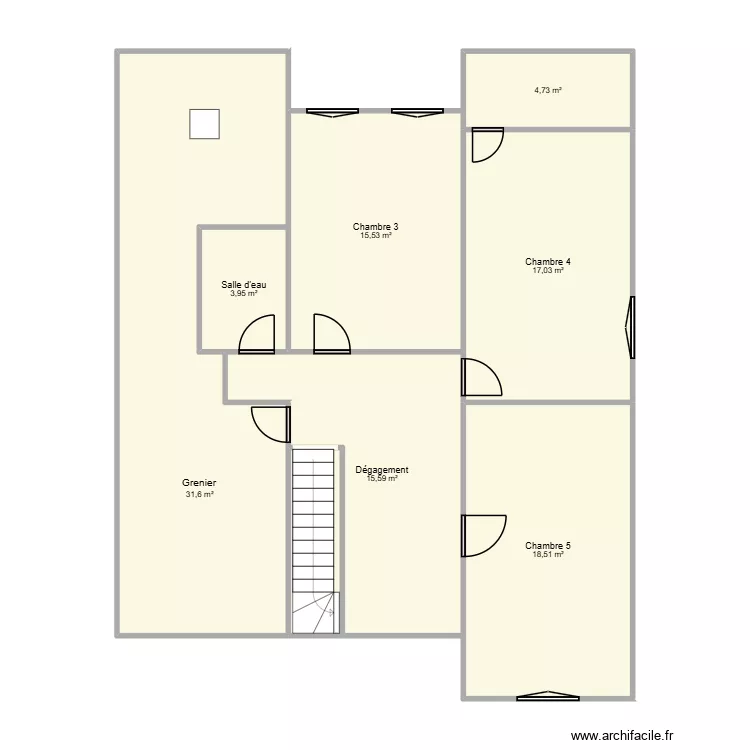 CRASSAT ETAGE FUTUR. Plan de 8 Pièces et 110 m² CRASSAT ETAGE FUTUR. Plan de 8 Pièces et 110 m²