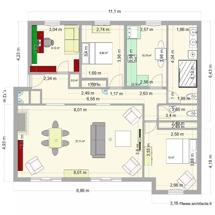 appart DELZONS. Plan de 9 et 105 m² appart DELZONS. Plan de 9 et 105 m²